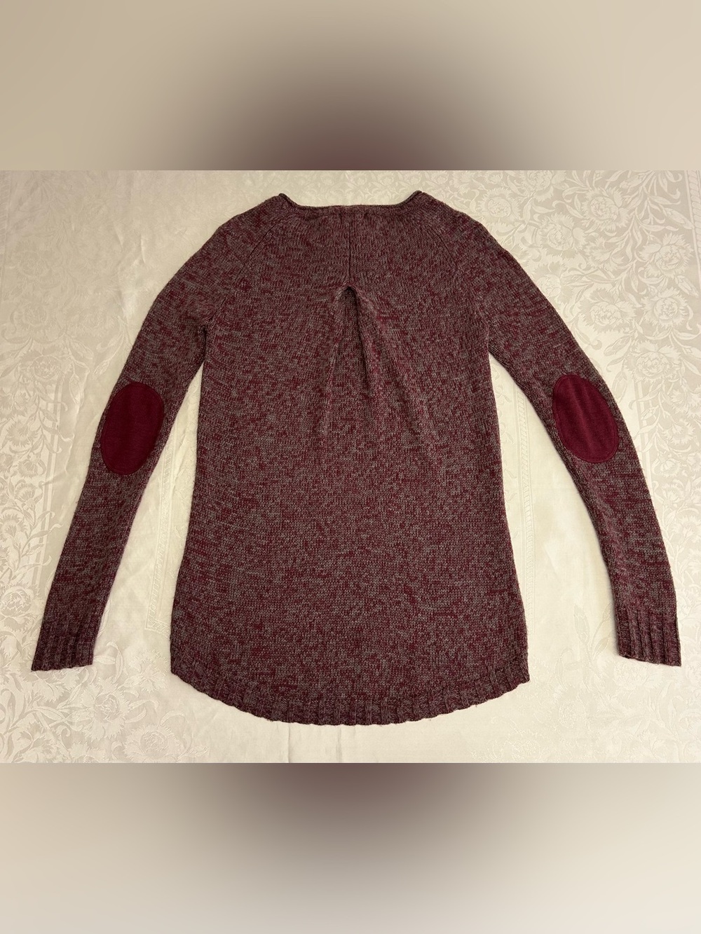 Toad & Co “Marlevelous Pullover” 100% Merino Wool Burgundy Marl Sweater Medium - Picture 11 of 13